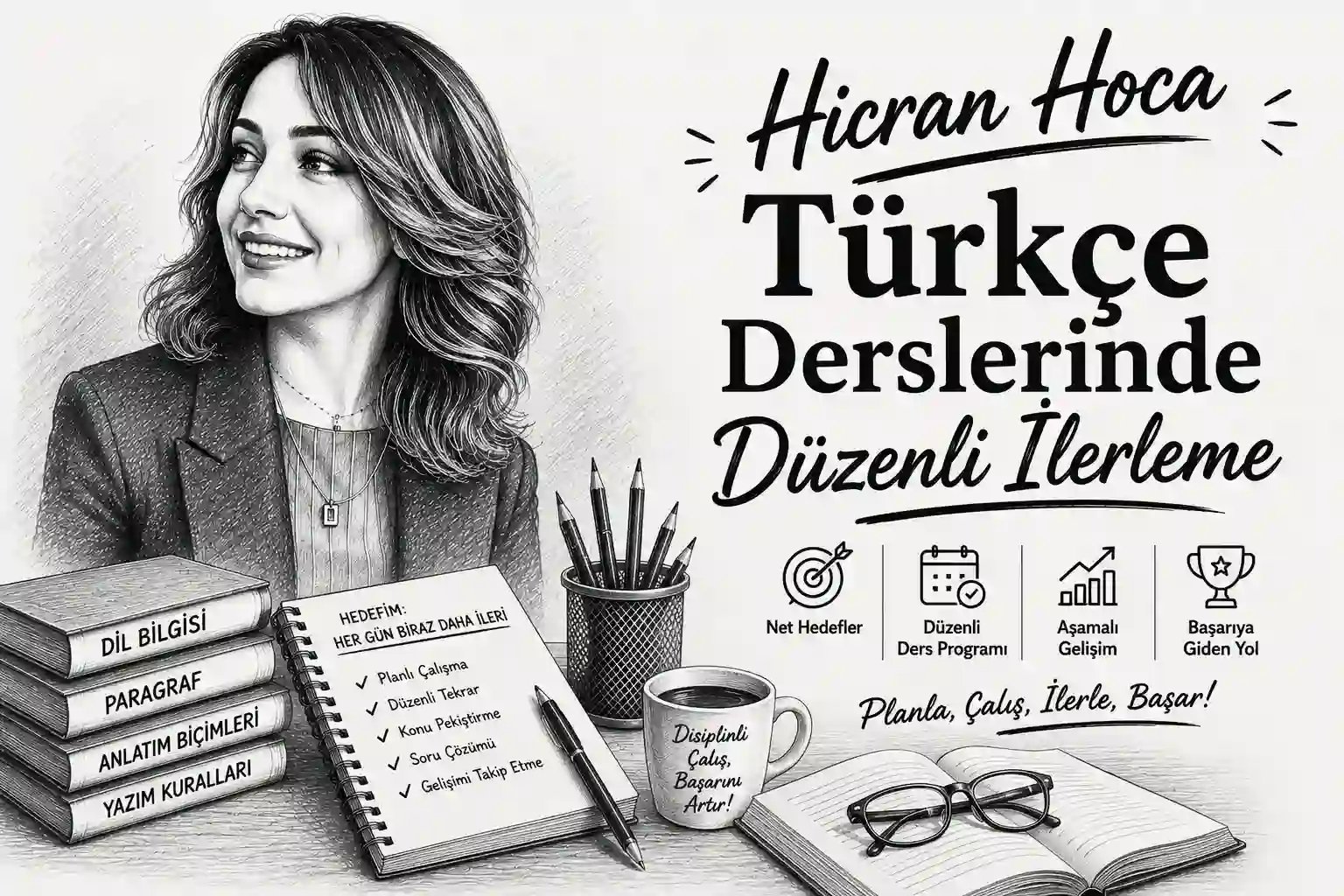 Hicran Hoca Türkçe Derslerinde Düzenli İlerleme 