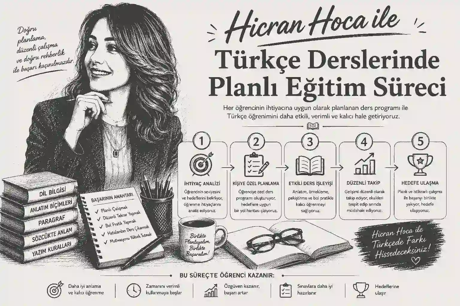 Hicran Hoca ile Türkçe Derslerinde Planlı Eğitim Süreci